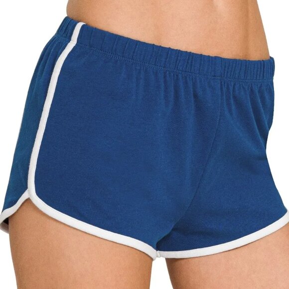 Zenana Elastic Waistband‎ Dolphin Shorts - Picture 1 of 7